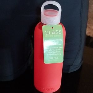 BNWT Eco One Red/Orange Glass Water